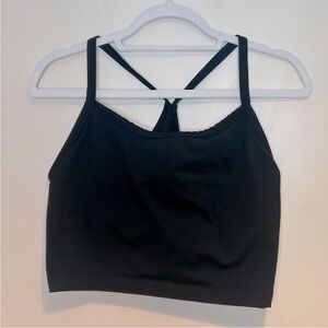 Black Strappy Crop Top
